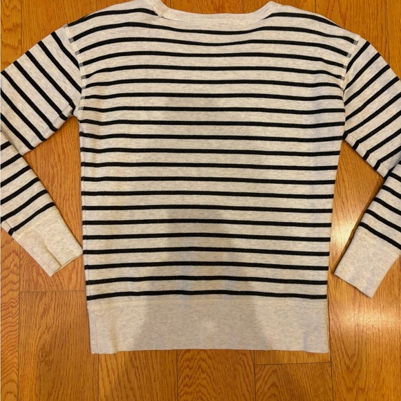 JCREW CHEERS SWEATSHIRT CREW STRIPED FRENCH TERRY - Picture 8 of 8